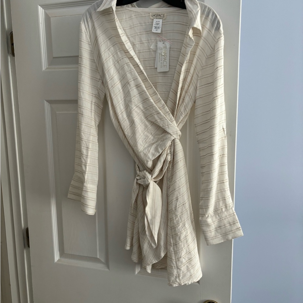 L*Space Cream Wrap Robe